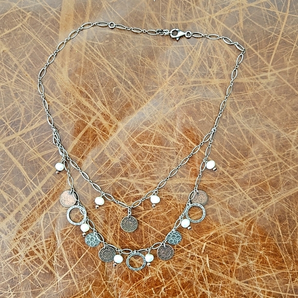 SILPADA  Pearls Copper Coin Charms necklace - Picture 2 of 4